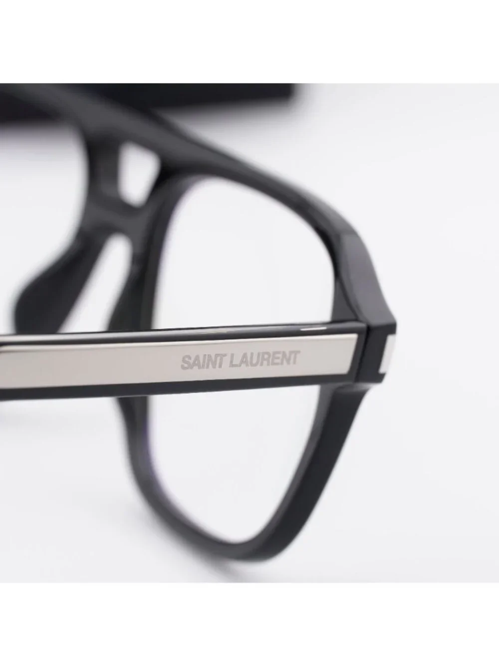 Saint Laurent SL881 OPT 001 Eyeglasses Black 55mm Aviator Frame